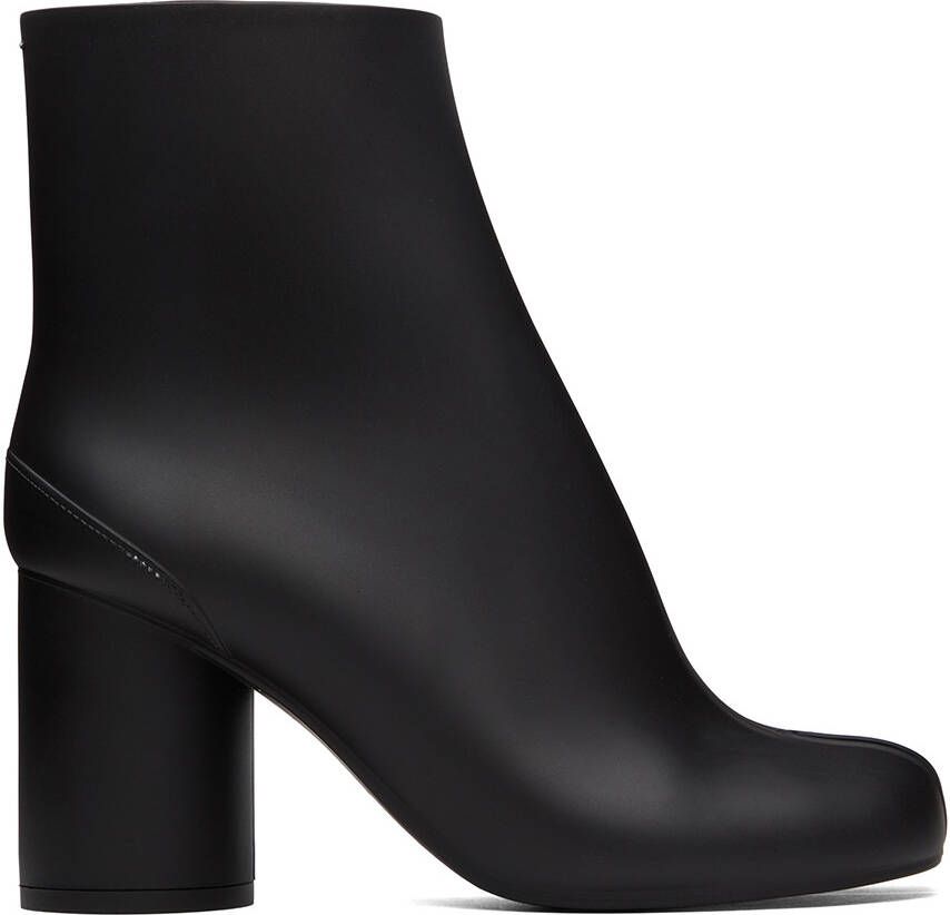Maison Margiela Black Rubber Tabi Boots - Picture 5
