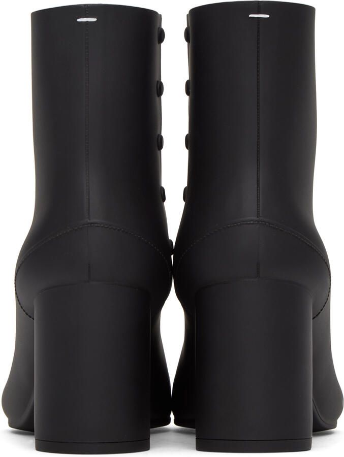 Maison Margiela Black Rubber Tabi Boots - Picture 3