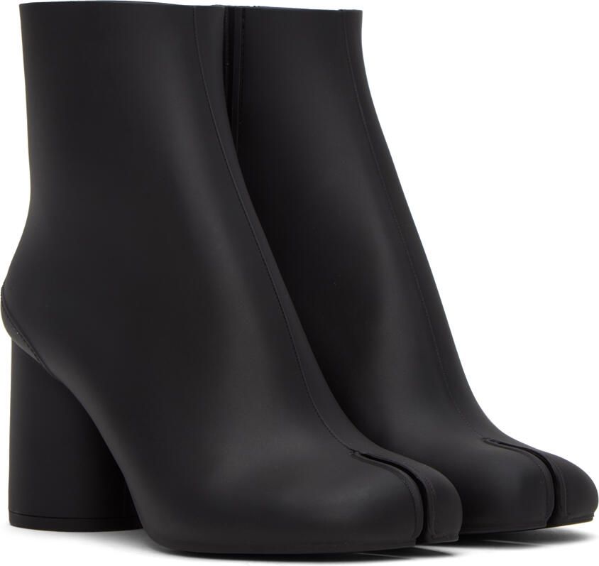 Maison Margiela Black Rubber Tabi Boots - Picture 2