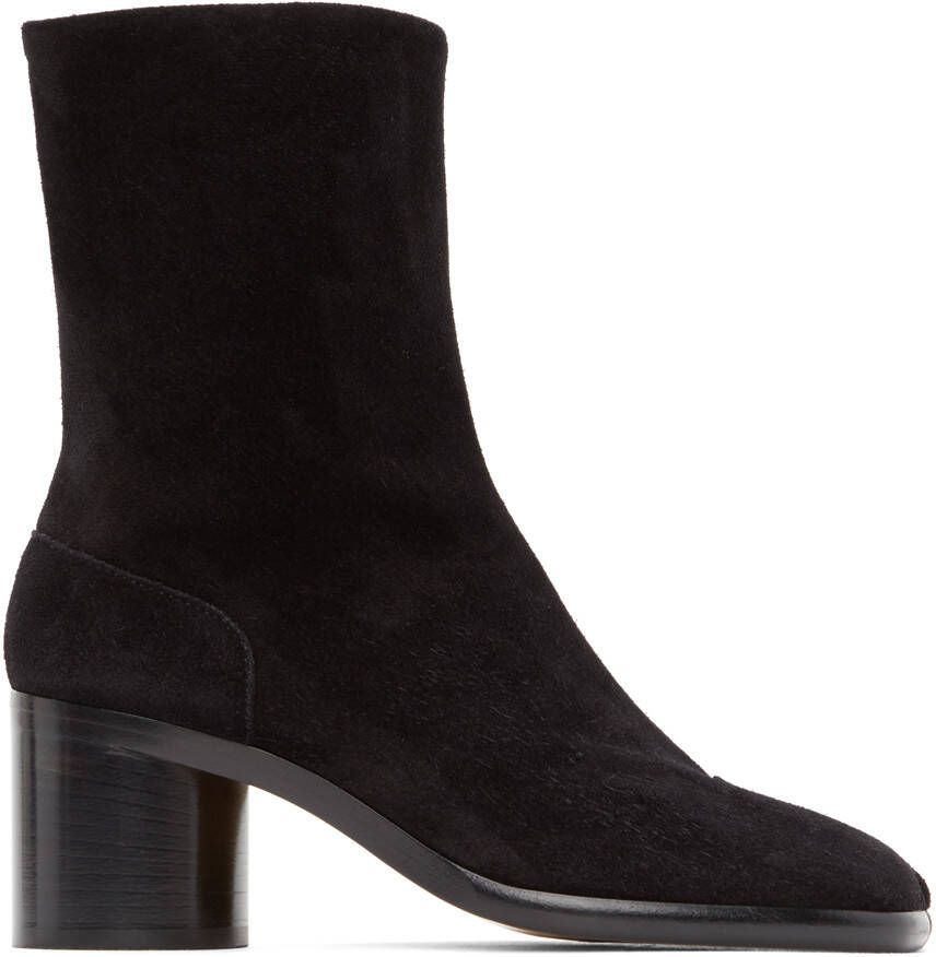 Maison Margiela Black Suede Tabi Boots - Picture 5