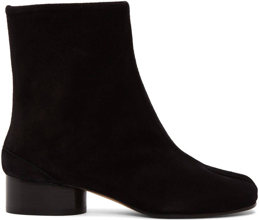 Maison Margiela Black Suede Tabi Boots - Picture 5