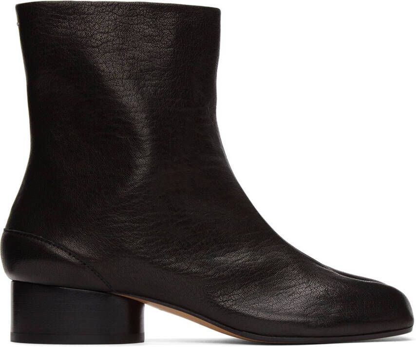 Maison Margiela Black Tabi Ankle Boots - Picture 5