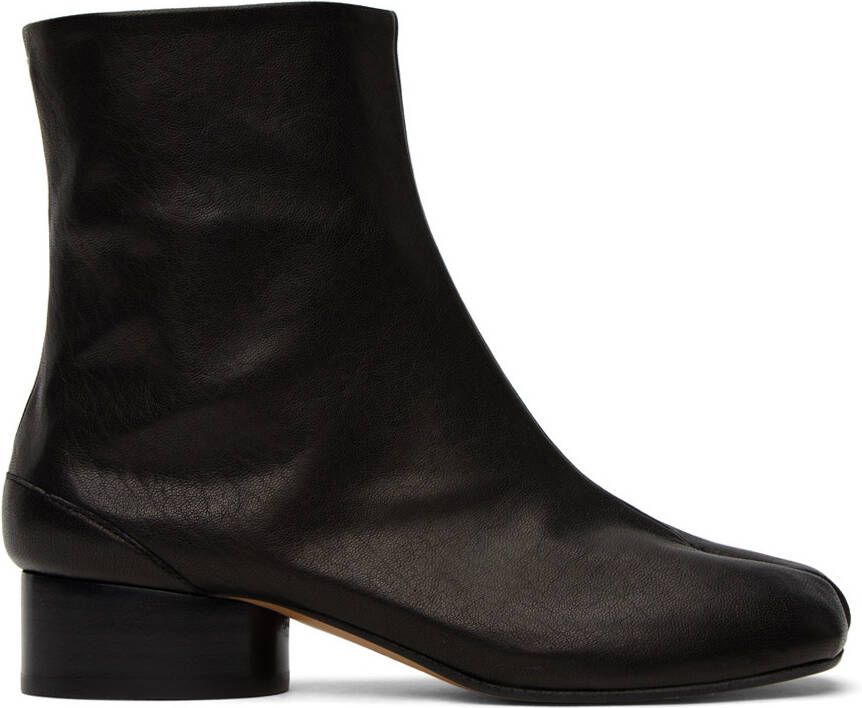 Maison Margiela Black Low Heel Tabi Boots - Picture 5