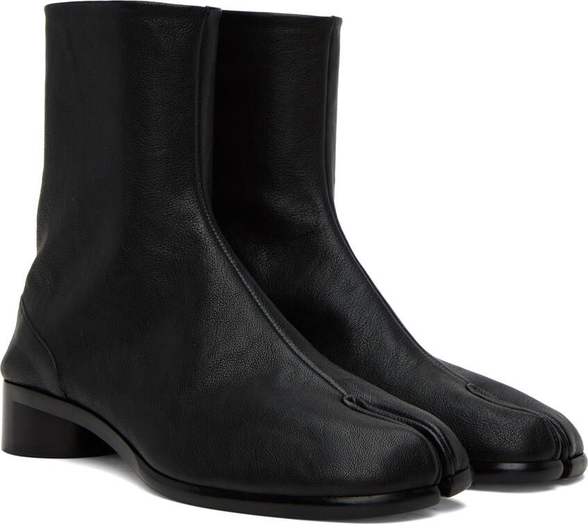 Maison Margiela Black Leather Tabi Boots