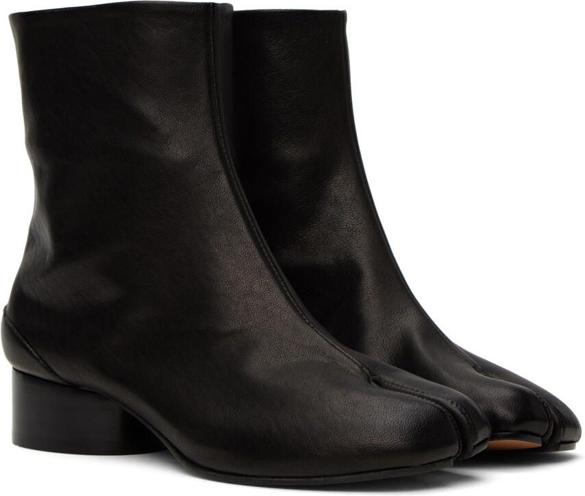 Maison Margiela Black Low Heel Tabi Boots - Picture 2