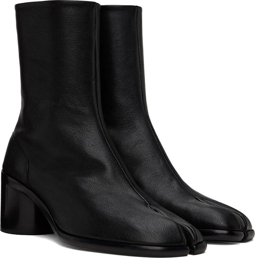 Maison Margiela Black Leather Tabi Boots