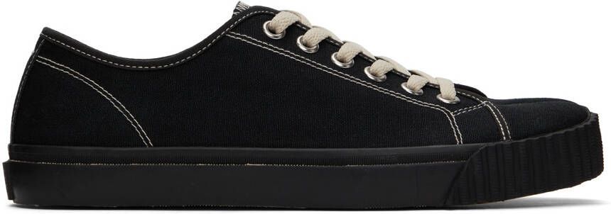 Maison Margiela White Canvas High-Top Sneakers - Picture 12