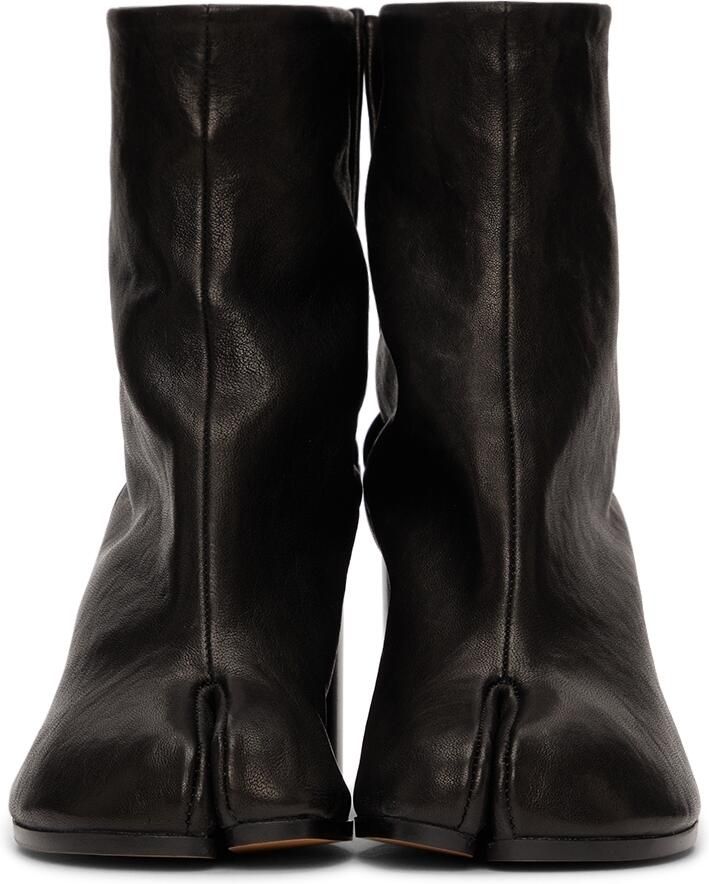 Maison Margiela Black Vintage Mid Heel Tabi Boots - Picture 2