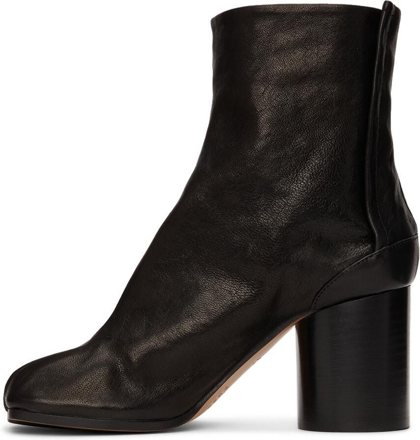 Maison Margiela Black Vintage Mid Heel Tabi Boots