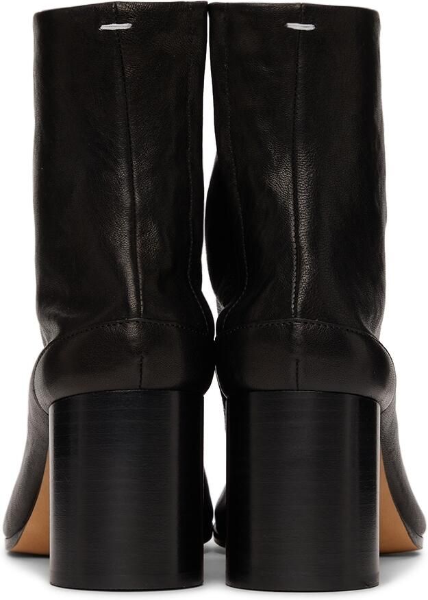 Maison Margiela Black Vintage Mid Heel Tabi Boots - Picture 3