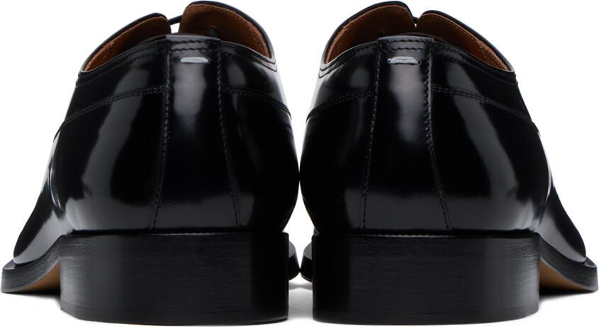 Maison Margiela Black Waxed Leather Oxfords