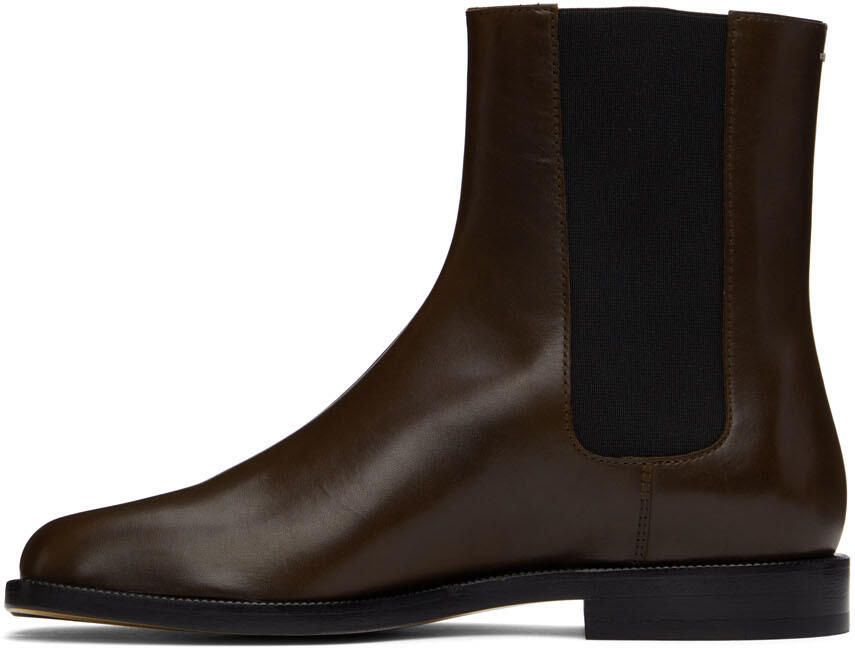 Maison Margiela Brown Beatles Tabi Boots - Picture 2