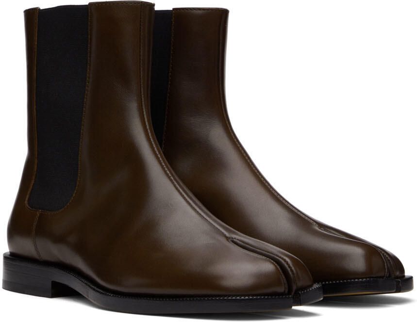 Maison Margiela Brown Beatles Tabi Boots