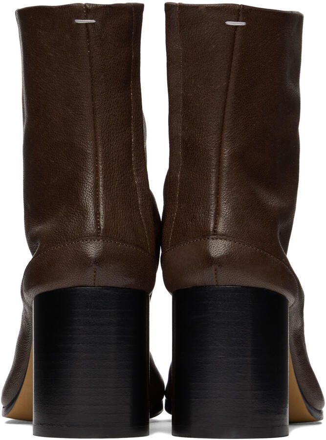 Maison Margiela Brown Camel Tabi Boots - Picture 3