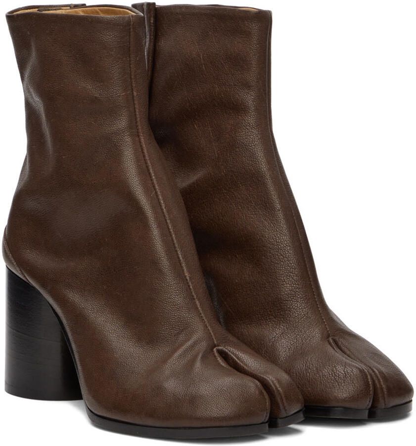 Maison Margiela Brown Camel Tabi Boots