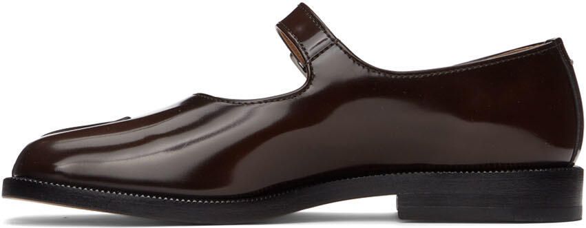Maison Margiela Brown Patent Tabi Mary Jane Oxfords - Picture 4
