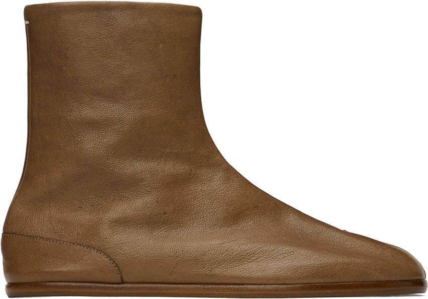 Maison Margiela Brown Tabi Boots - Picture 5