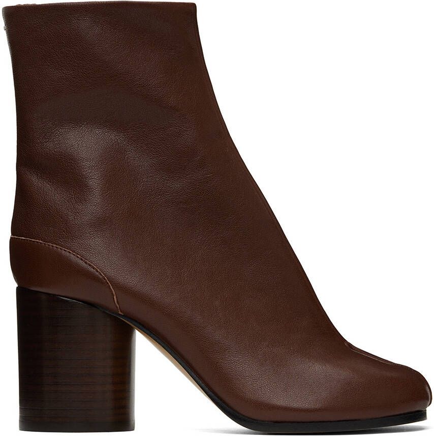 Maison Margiela Brown Tabi Boots - Picture 6