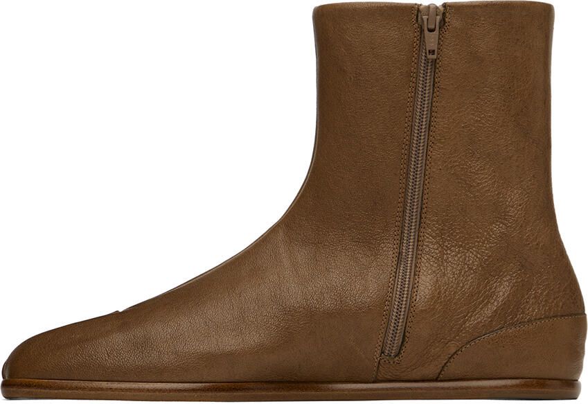 Maison Margiela Brown Tabi Boots - Picture 3