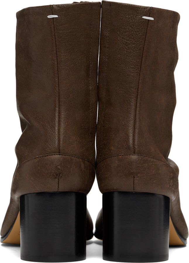 Maison Margiela Brown Tabi Boots - Picture 3