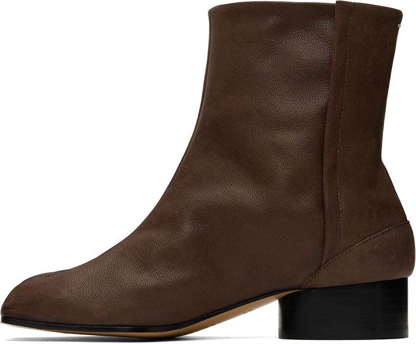 Maison Margiela Brown Tabi Boots - Picture 3