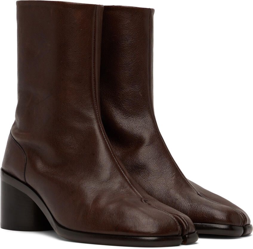 Maison Margiela Brown Tabi Chelsea Boots