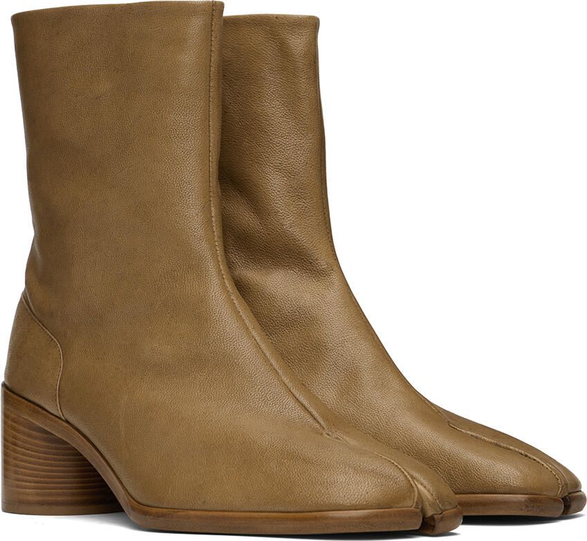 Maison Margiela Brown Tabi Chelsea Boots