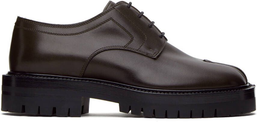 Maison Margiela Brown Tabi Derbys - Picture 4