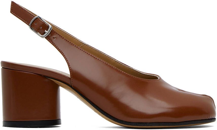 Maison Margiela Brown Tabi Heels - Picture 5