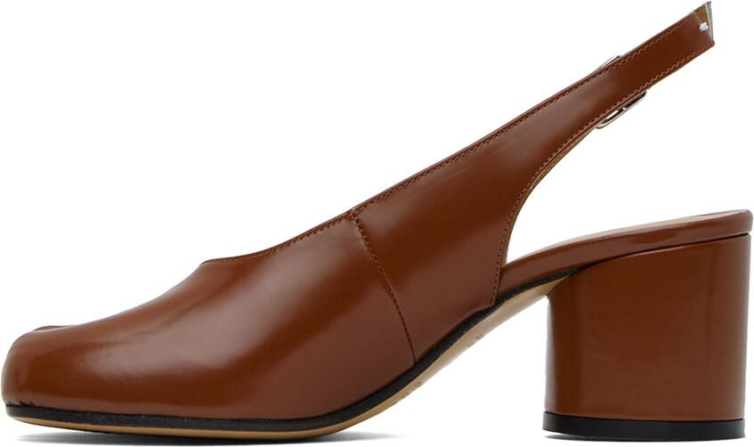 Maison Margiela Brown Tabi Heels - Picture 3