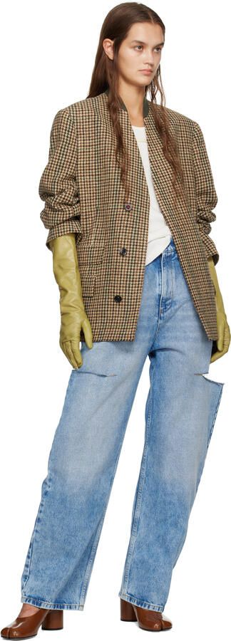 Maison Margiela Brown Tabi Heels - Picture 4