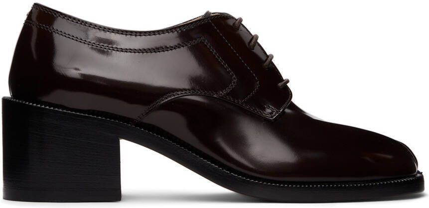 Maison Margiela Brown Tabi Lace-Up Heels - Picture 4