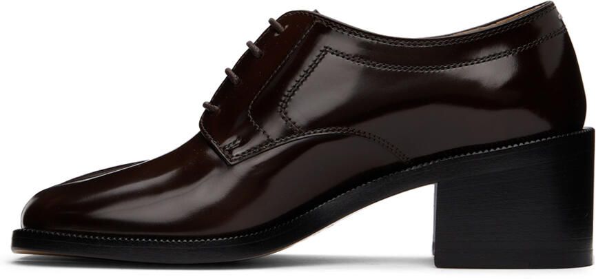 Maison Margiela Brown Tabi Lace-Up Heels - Picture 3
