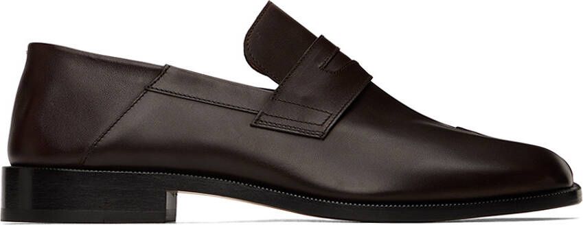Maison Margiela Brown Tabi Loafers - Picture 5