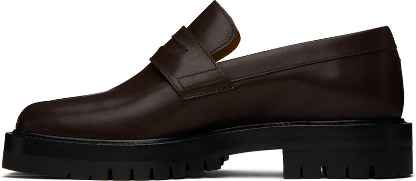Maison Margiela Brown Tabi Loafers - Picture 3