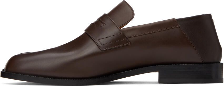 Maison Margiela Brown Tabi Loafers - Picture 3
