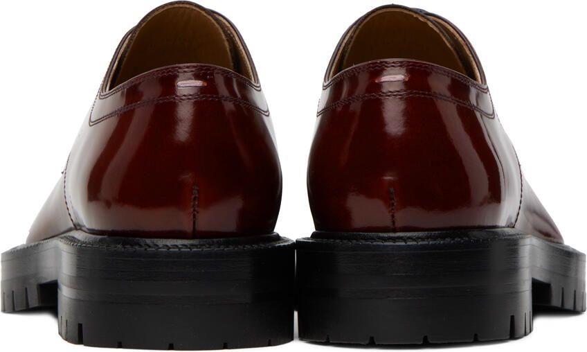 Maison Margiela Burgundy Tabi Lace-Up Derbys
