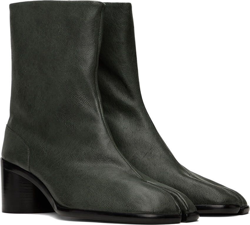 Maison Margiela Gray Tabi Chelsea Boots - Picture 2