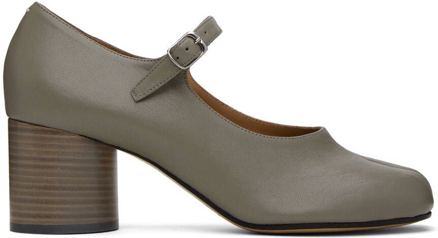 Maison Margiela Gray Tabi Mary-Jane Heels - Picture 4
