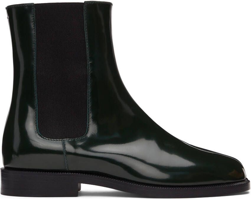 Maison Margiela Green Beatles Tabi Boots - Picture 5