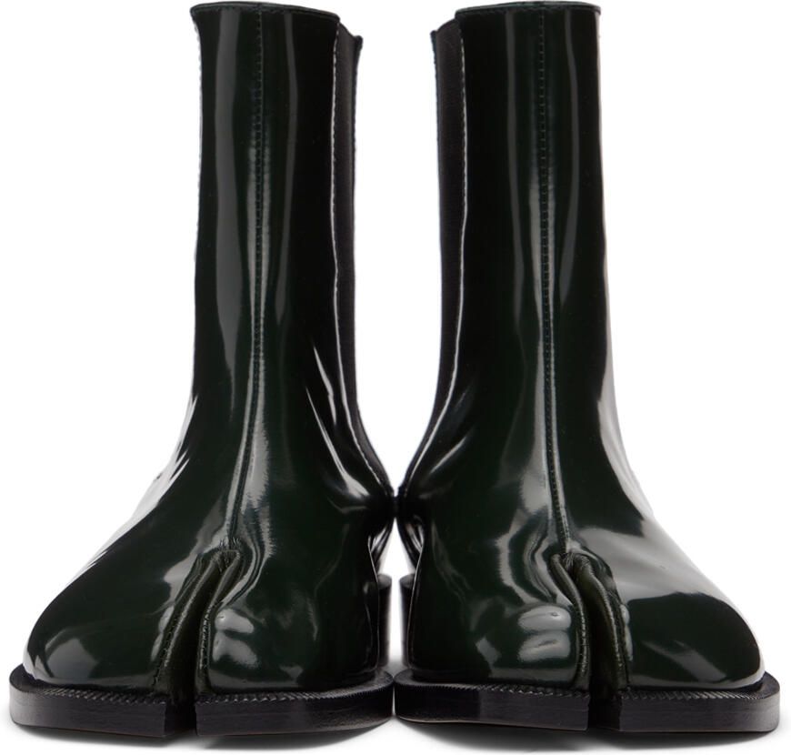 Maison Margiela Green Beatles Tabi Boots - Picture 2