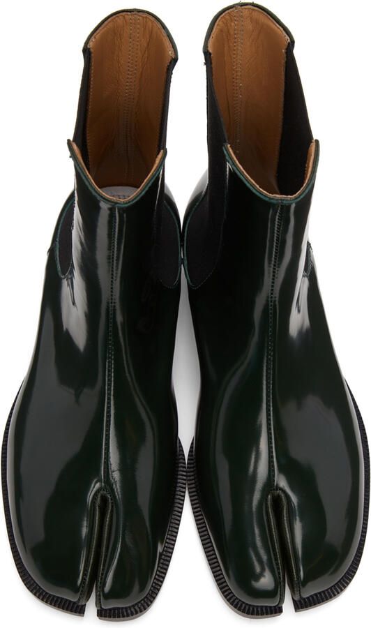 Maison Margiela Green Beatles Tabi Boots - Picture 4
