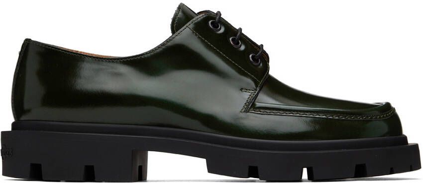 Maison Margiela Green Cleated Sole Derbys - Picture 4