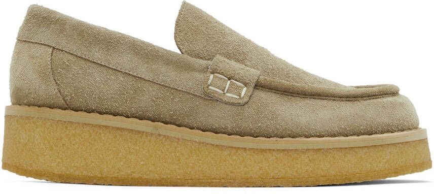 Maison Margiela Green Suede Loafers