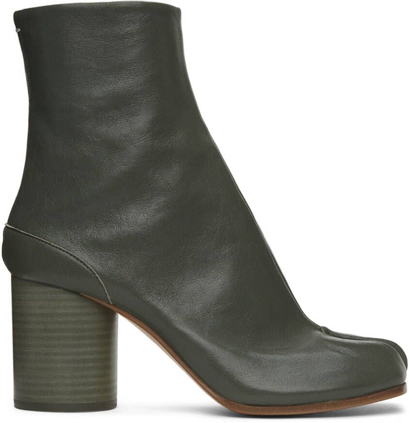 Maison Margiela Green Tabi Ankle Boots