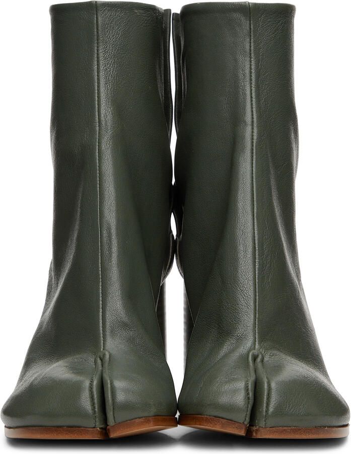 Maison Margiela Green Tabi Ankle Boots - Picture 4