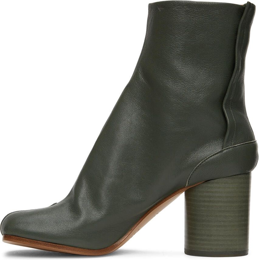 Maison Margiela Green Tabi Ankle Boots - Picture 2
