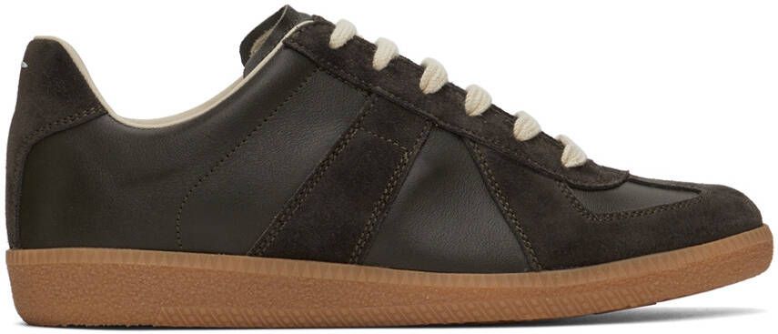 Maison Margiela Khaki Replica Sneakers - Picture 5