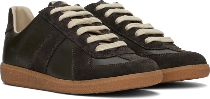 Maison Margiela Khaki Replica Sneakers - Picture 2