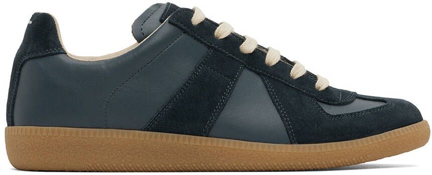 Maison Margiela Navy Replica Sneakers - Picture 5